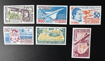 Cameroon 1977 Mi. 843-848 IMPERF Aviation Concorde Airplane Pioneer Airmail