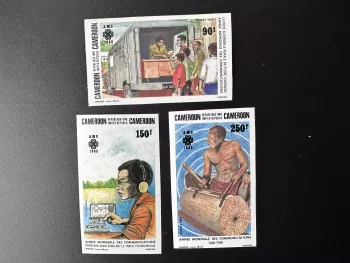 Cameroun 1983 Mi. 1016 - 1018 ND Communications Radio Tambour TAM-TAM