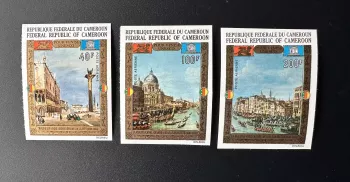 Cameroun 1972 Mi. 688-690 ND Venise UNESCO Art Canaletto Regatta Canal Grande
