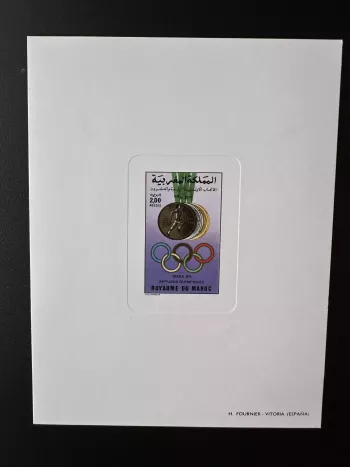 Maroc 1988 Mi. 1143 épreuve de luxe Jeux Olympiques Seoul JO Sports Médaille