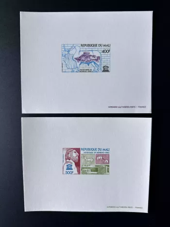 Mali 1976 Mi. 550 - 551 épreuve de luxe UNESCO Sauvegarde Mopti-Daro
