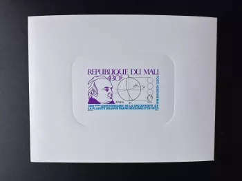 Mali 1981 Mi. 854 épreuve de luxe Astronomie Uranus Découverte Herschel Espace
