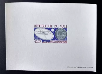 Mali 1980 Mi. 771 épreuve de luxe Pluton espace 50ème anniversaire découverte