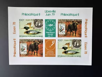 Benin 1978 Mi. Bl. 166-167 ND gummiert Philexafrique Libreville Fauna Vögel