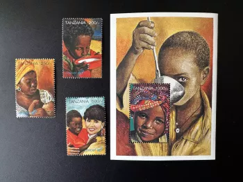 Tanzanie 1996 Mi. 2458 - 2460 Bl. 338 UNICEF enfants aide humanitaire