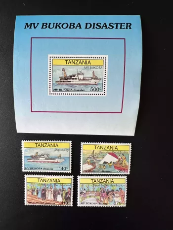 Tansania 1997 Mi. 2661-2664 Bl. 362 Katastrophe MV Bukoba Fährunglück