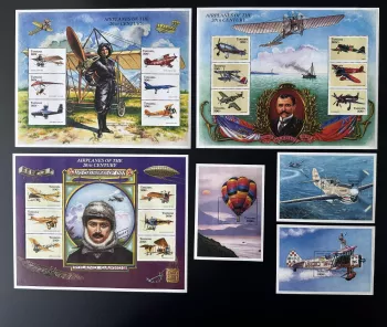Tanzania 1998 Mi. 2887-2904 Bl. 390-392 Aviation Aircraft 20th Century