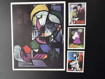 Tanzanie 1998 Mi. 3127 - 3129 Bl. 421 Art Cubisme Picasso Œuvres Abstraites