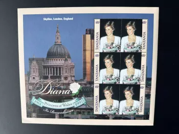 Tanzanie 1998 Mi. Bl. 3141 - 3142 Mémorial Diana Londres Cathédrale St Paul