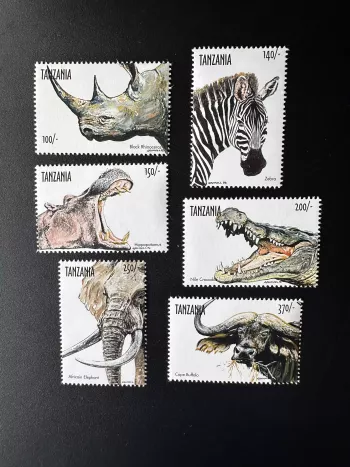 Tansania 1999 Mi. 3258-3263 Afrikanische Fauna Nashorn Zebra
