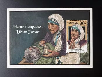 Tanzania 1993 Mi. Bl. 223 Mother Teresa Nobel Prize Peace Religion Humanitarian
