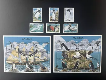 Tanzania 1999 Mi. 3817-3832 Bl. 505-506 Marine birds Pelican penguins