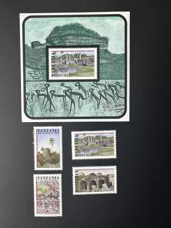 Tansania 2002 Mi. 4083-4086 Bl. 542 Archäologie Tempel Ruinen