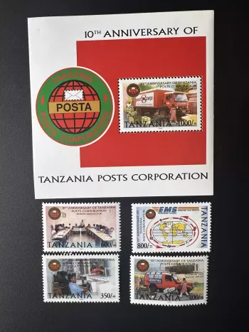 Tanzanie 2004 Mi. 4127 - 4130 Bl. 552 Posts Corporation Postes Poste Transport
