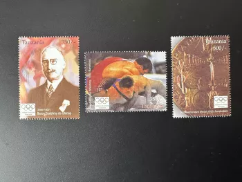 Tanzanie 2004 Mi. 4240 - 4242 Jeux Olympiques Baron de Blonay Lutte Médaille