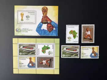 Tanzania 2006 Mi. 4342-4345 Bl. 587-588 FIFA World Cup Germany Soccer