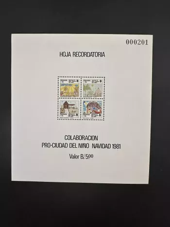 Panama 1981 Mi. Bl. ? Weihnachten Ciudad del Niño Navidad Architektur Block