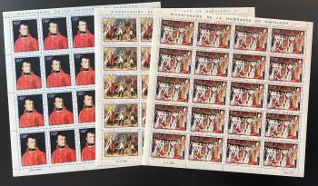 Centrafrique 1969 Mi. 197 - 199 planche Napoléon Bonaparte bicentenaire