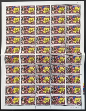 Benin 1982 YT 544 Bogen 200J. US-Unabhängigkeit Washington Flaggen