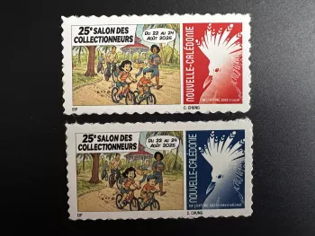 Nouvelle-Calédonie 2025 YT ? adhésif Salon Collectionneurs Enfants Vélos Cagou