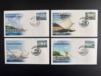 Wallis & Futuna 2020 YT 936-939 FDC Alte Auslegerkanus mit Segeln