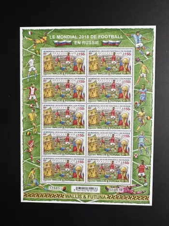 Wallis und Futuna 2018 YT 887 Bogen WM Fußball Russland