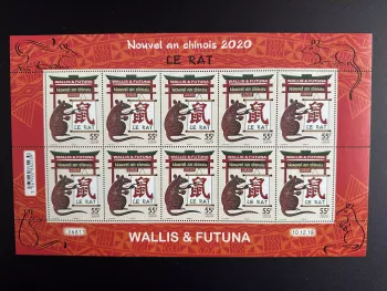 Wallis Futuna 2020 YT 924 Bogen Chinesisches Neujahr Jahr der Ratte