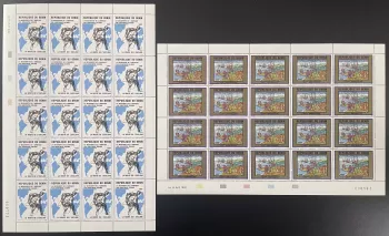 Bénin 1992 YT 699-700 planche Découverte Amérique Colomb caravelles navires