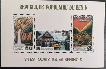 Benin 1977 YT Bl. 25 Touristische Stätten Wasserfall Ganvié-Dorf