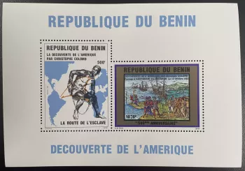 Bénin 1992 YT Bl. 29 Christophe Colomb découverte Amérique esclavage navires
