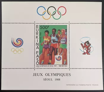 Burkina Faso 1988 YT Bl.35 Jeux Olympiques Seoul course 1500m athletisme