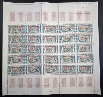 Kamerun 1962 YT PA 53 Druckbogen Hotel Kokospalmen Douala Luftpost