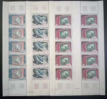 Cameroun 1968 YT PA 110-112 planche espace spatial Explorer VI satellite Molnia