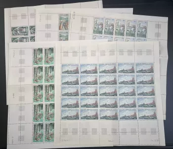 Kamerun 1968 YT PA 113-117 Bogen Fünfjahresplan Zug Tee Douala Schiff