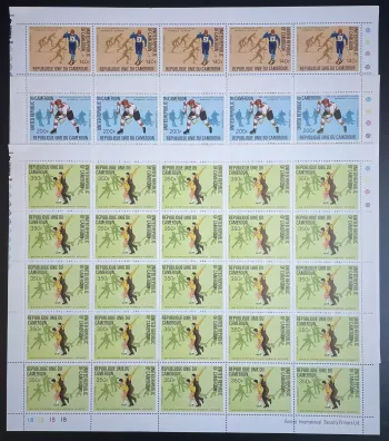 Kamerun 1977 YT PA 272-274 Bogen Winterspiele Innsbruck Ski Hockey