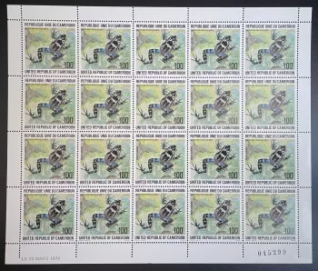 Kamerun 1978 YT PA 281 Bogen Frosch Reptilien Fauna Natur