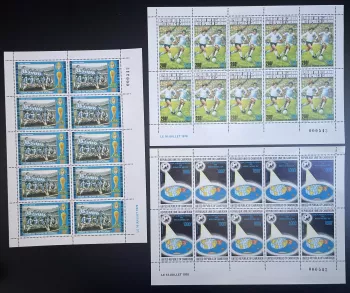 Cameroun 1978 YT PA 287-289 planche football Coupe Monde Argentine FIFA