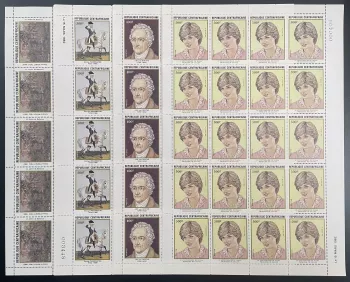 Zentralafrikanische Republik 1982 YT 507-510 Washington Goethe Diana Manet