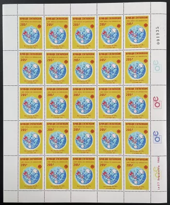 Zentralafrika 1983 YT 591 Bogen UPU Weltjahr der Kommunikation