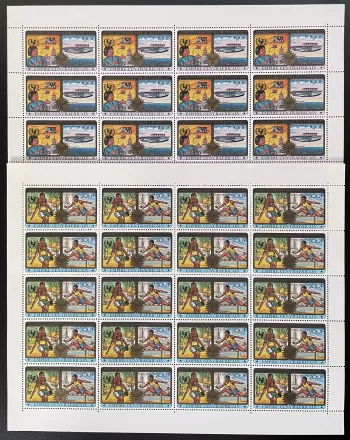 Central African 1979 YT PA 201-202 sheet international year children airplane