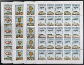 Zentralafrika 1983 YT PA 272-275 Bogen Luftschiffe Luftfahrt Transport