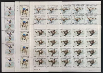 Central African 1987 YT PA 361-364 sheet Olympic Games Seoul Athletics Jump