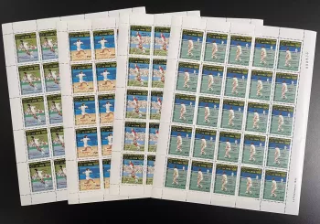 Comores 1988 YT PA 255-258 surchargé planche Jeux Olympiques Seoul tennis