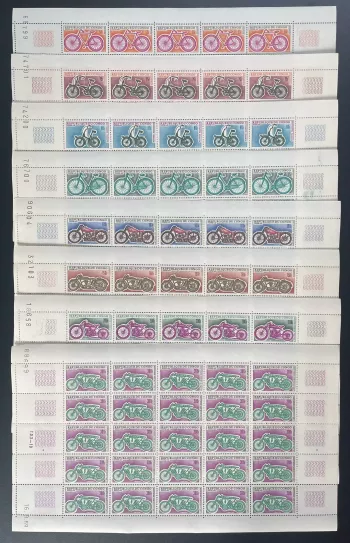 Congo 1969 YT 229-236 sheet bicycles motorcycles transport