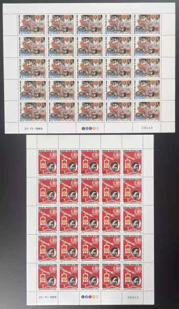 Congo 1989 YT 851-852 planche OMS WHO santé médecine vaccination