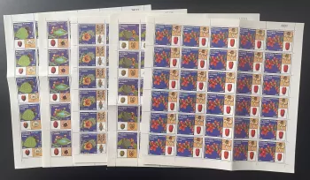 Congo 1989 YT 855-859 planche Cactus fleurs plantes succulentes flora