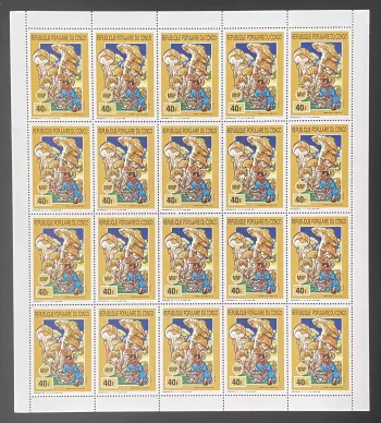 Congo 1990 Yt 884 planche champignons nature flore MNP scouts scoutisme