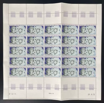 Congo 1973 YT PA 159 planche Nicolas Copernic astronome astronomie espace