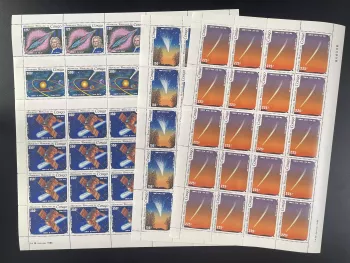 Congo 1986 YT PA 343-347 planche comète Halley espace astronomie