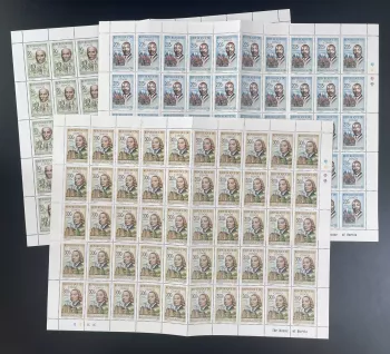 Congo 1993 YT PA 422-424 planche Victor Schoelcher Luther King Claude Chappe